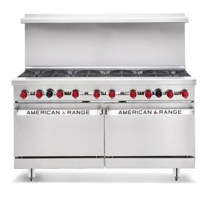 American Range AR-10-NVL-126R 60" 10 Burner Commercial Gas Range w/ (2) Innovection Ovens, Natural Gas, Stainless Steel, Gas Type: NG