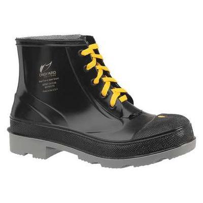DUNLOP 8610433 Size 12 Men's Steel Rubber Boot, Black