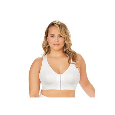 Plus Size Women's Exquisite Form 5101000 Women'S Fully Seamless Wireless Full Coverage Bra With Front Closure by Exquisite Form in White (Size M)