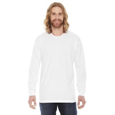 American Apparel 2007 Fine Jersey Long-Sleeve T-Shirt in White size Medium | Ringspun Cotton 2007W, AA2007W