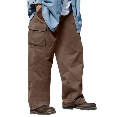Men's Big & Tall Boulder Creek® Renegade Side-Elastic Waist Cargo Pants by Boulder Creek in Dark Brown (Size 48 38)