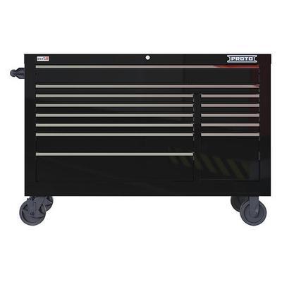 PROTO JSTV5539RD13BK Velocity Rolling Tool Cabinet, 13 Drawer, Black, Steel, 55