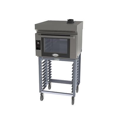 Cadco BLS-4FLD-1H Single Full Size Electric Commercial Convection Oven - 7.6kW, 208-240v/1ph, Bakerlux LED, Stainless Steel