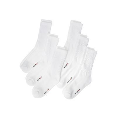 Men's Big & Tall Wigwam® 6-Pack Athletic White Crew Socks by Wigwam in White (Size XL)