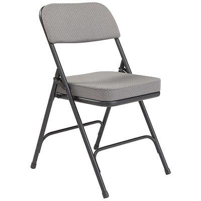 NATIONAL PUBLIC SEATING 3212 Folding Chair,Fabric,32in H,Black,PK2