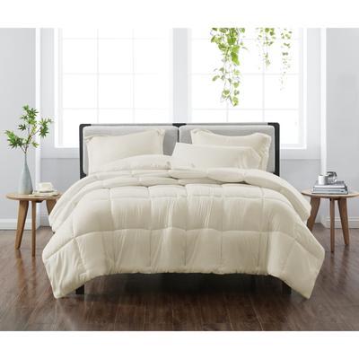 Heritage Solid Comforter Set by Cannon in Ivory (Size FL/QUE)