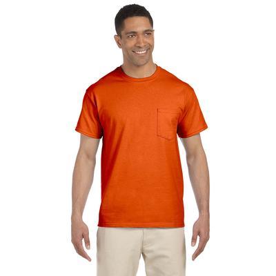 Gildan G230 Ultra Cotton T-Shirt with Pocket in Orange size XL 2300, G2300
