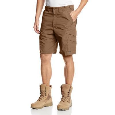 Tru-Spec Men's 24-7 Polyester Cotton Rip Stop 9-Inch Shorts, Coyote, 36-Inch